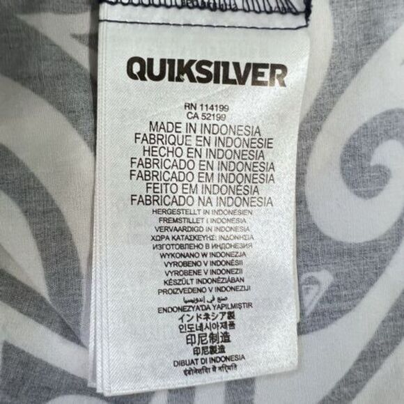 Quiksilver Men's Size XL Wave Spiral Aloha Short Sleeve Shirt Top Whimsical - Picture 4 of 15